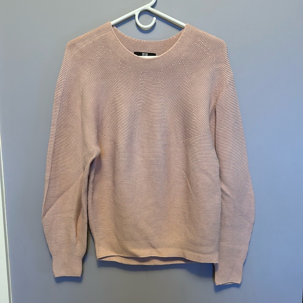 Uniqlo Women 3D Knit Cotton Long Sleeve Sweater